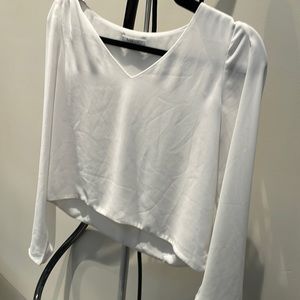Aritzia white silky top